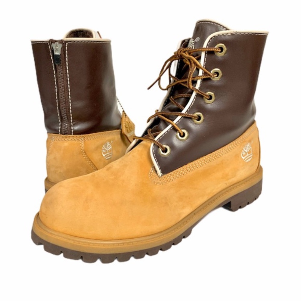 TIMBERLAND Laced Zip-Back Combat Work Boot -Sz 8.5